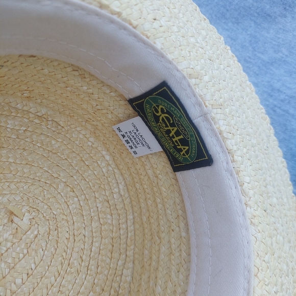 SCALA Pronto Men's Braided Liachow Boater Hat Excellent Condition - Picture 3 of 6